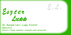eszter lupp business card